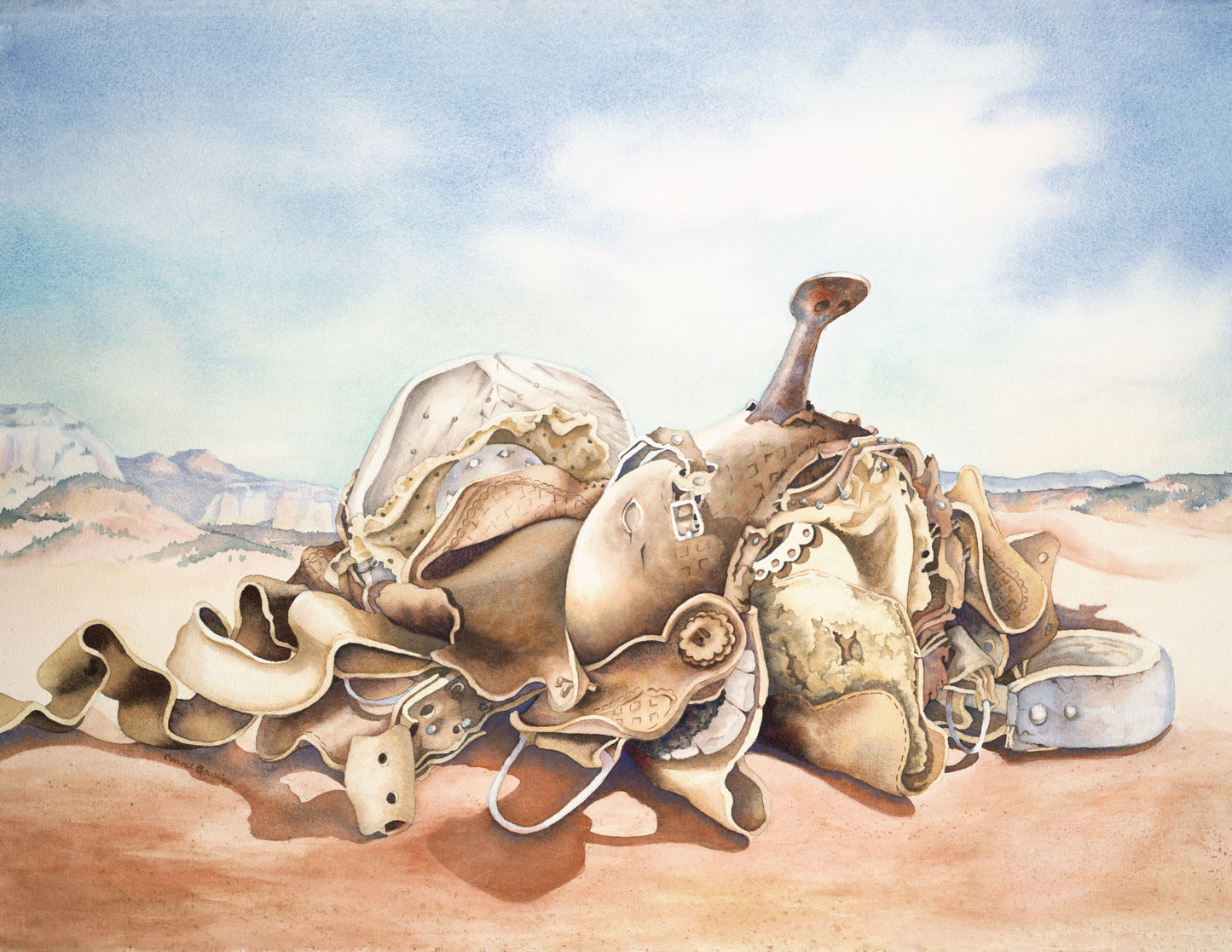 Worn and Dusty - Framed canvas