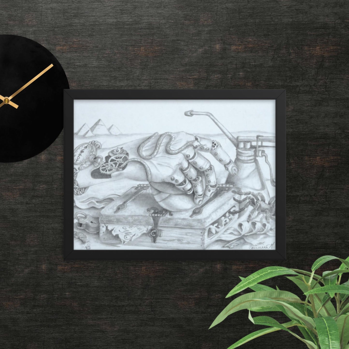 Inventors Hand - Framed poster