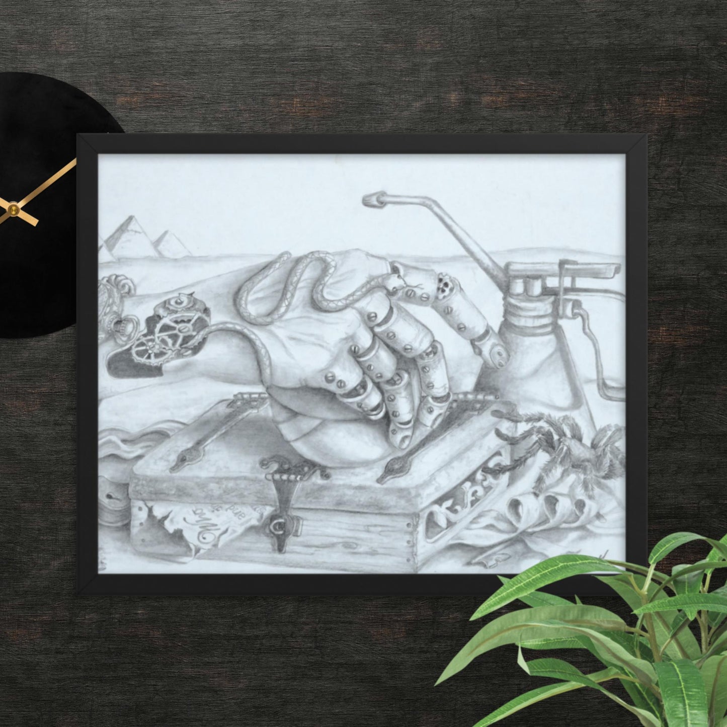 Inventors Hand - Framed poster