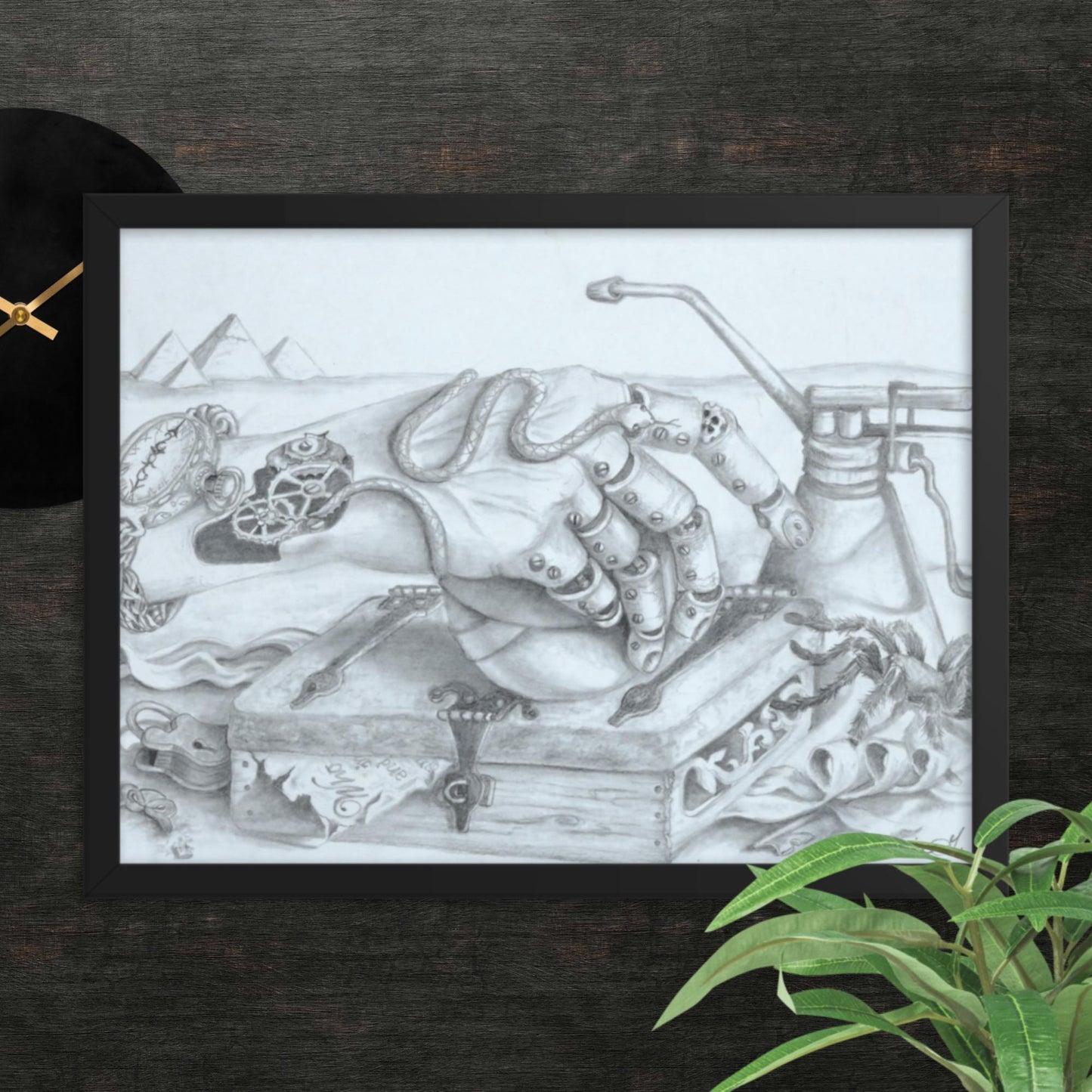Inventors Hand - Framed poster