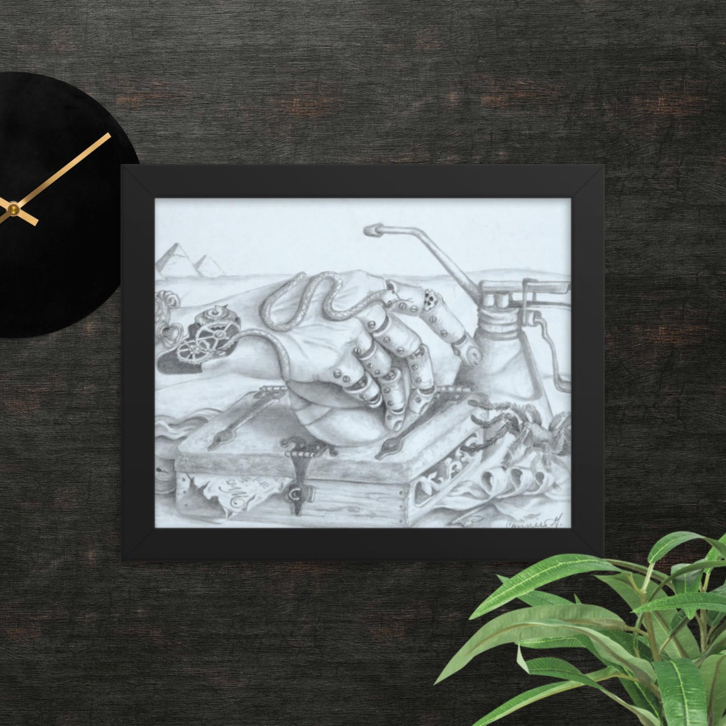 Inventors Hand - Framed poster