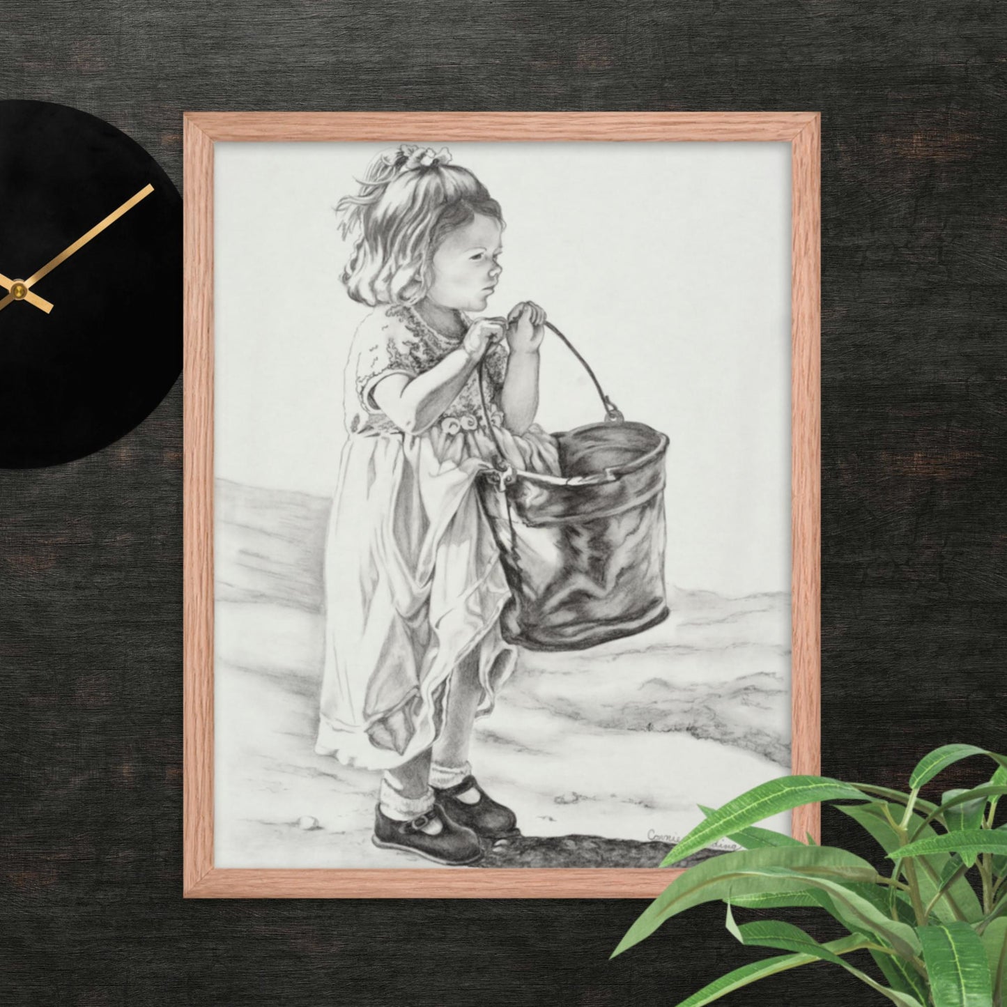 Bucket Girl - Framed poster