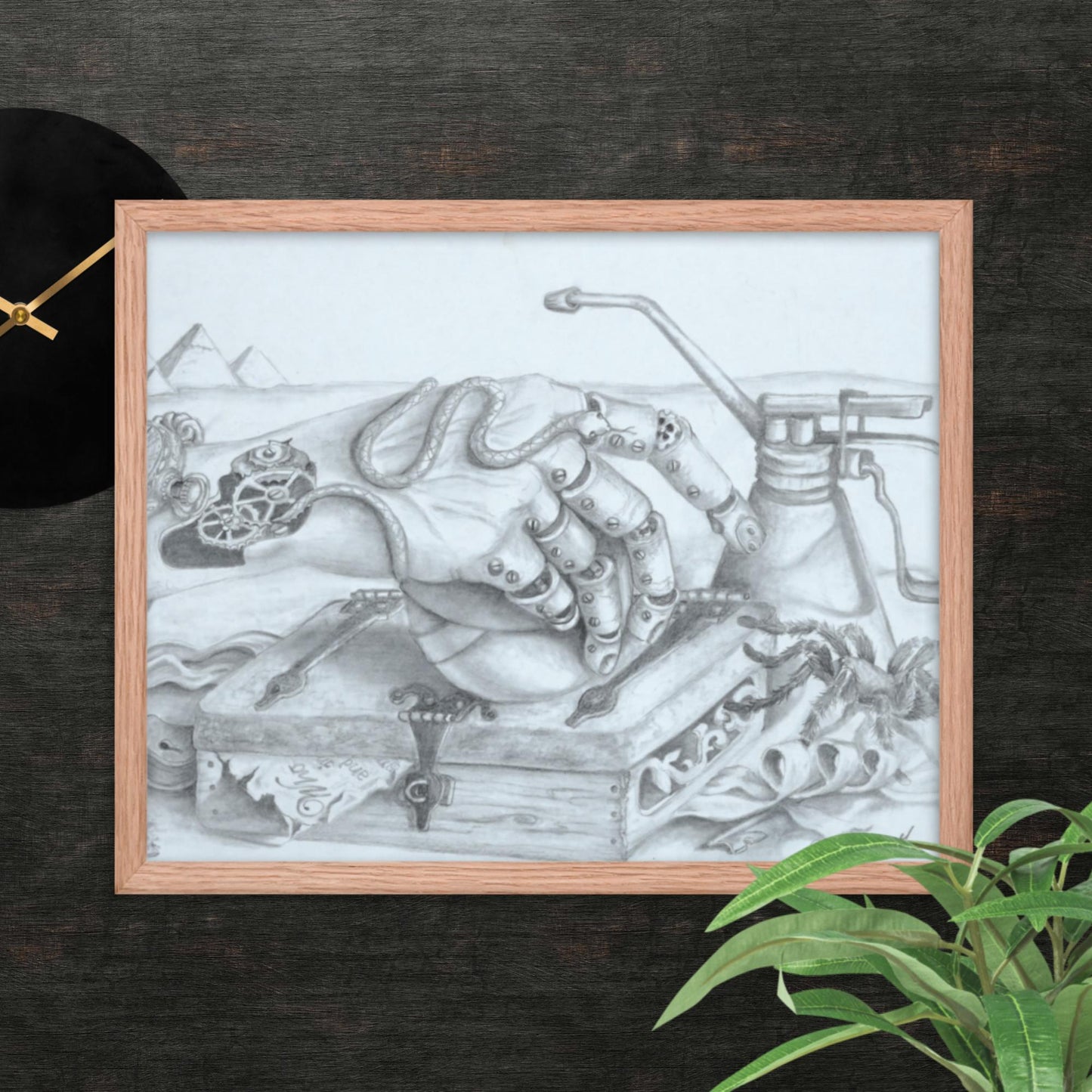 Inventors Hand - Framed poster