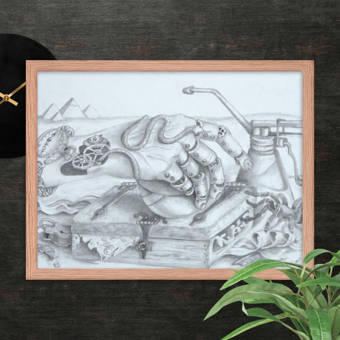 Inventors Hand - Framed poster