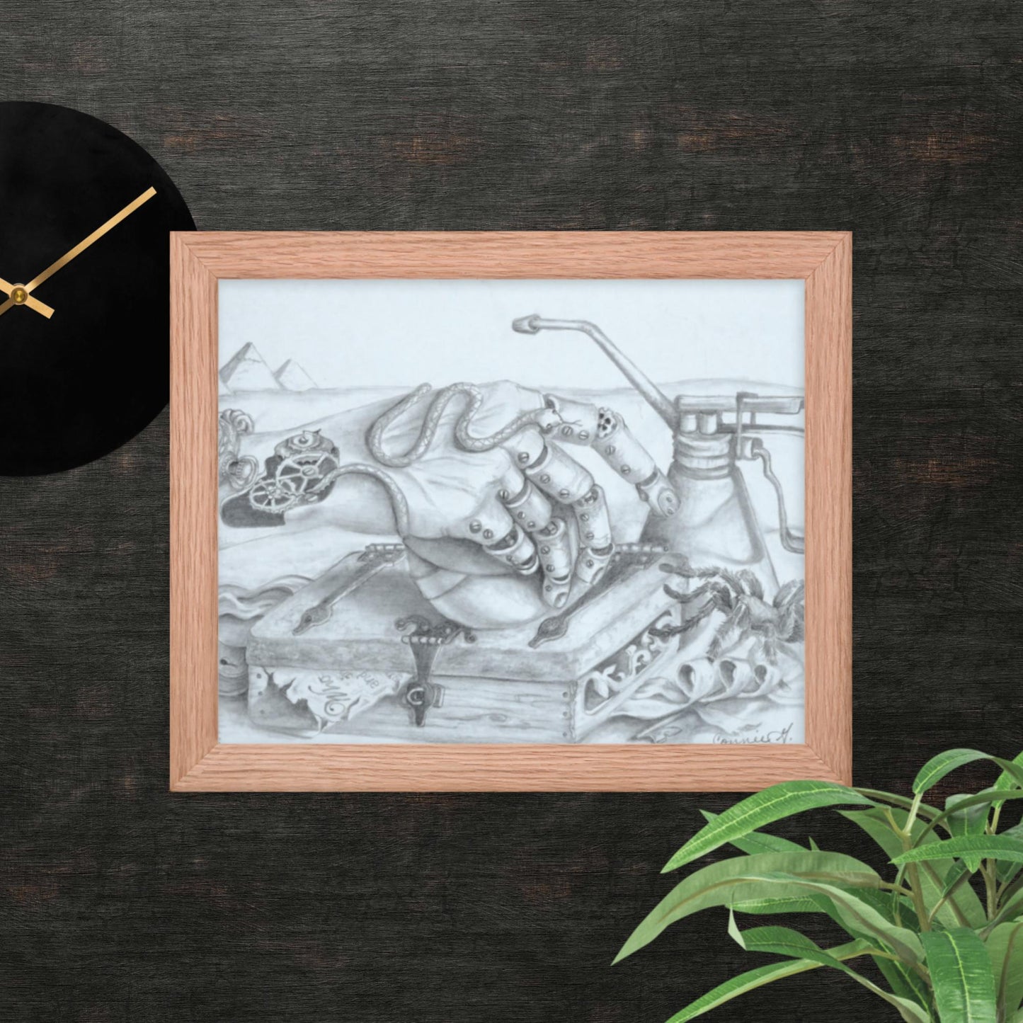 Inventors Hand - Framed poster
