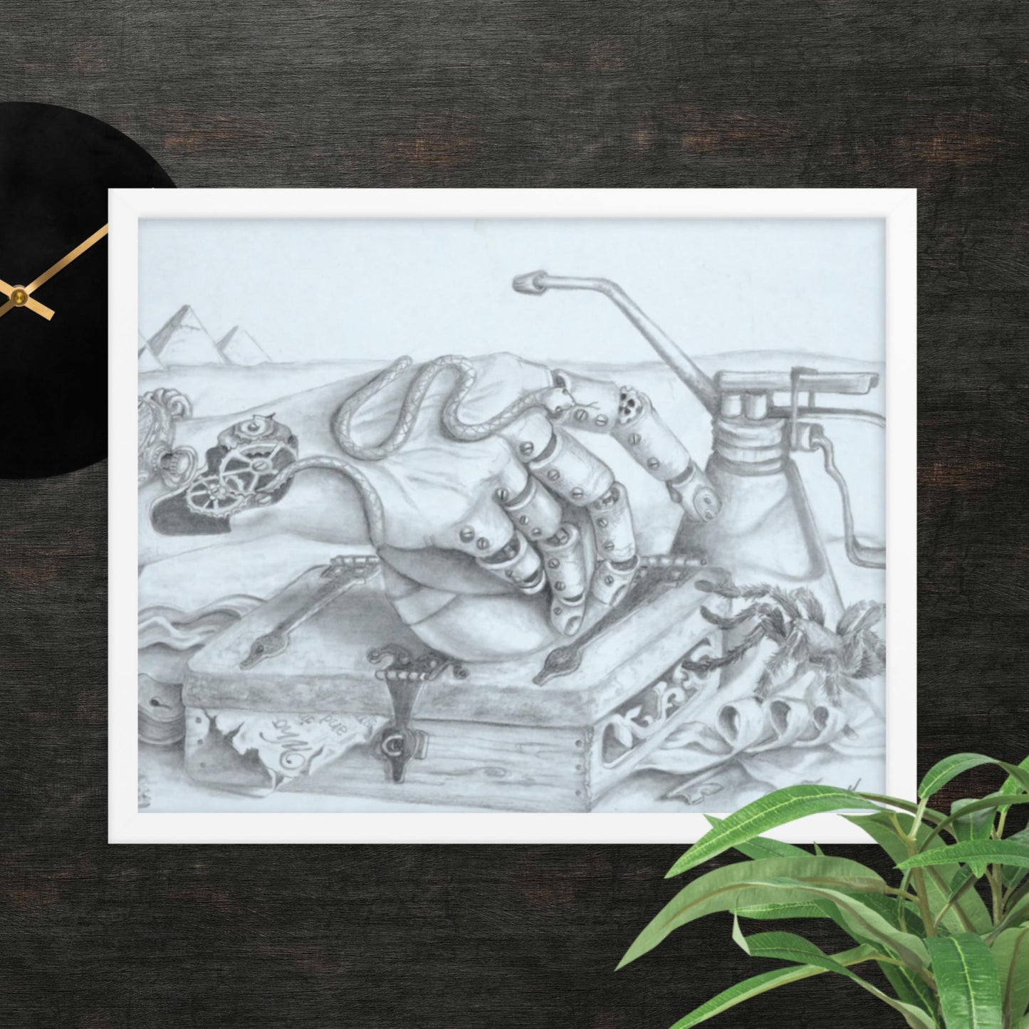 Inventors Hand - Framed poster