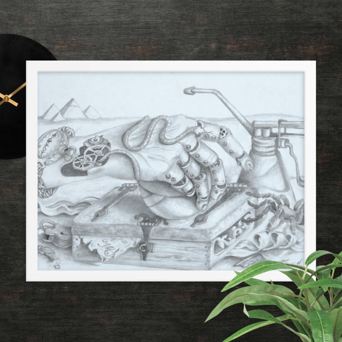Inventors Hand - Framed poster