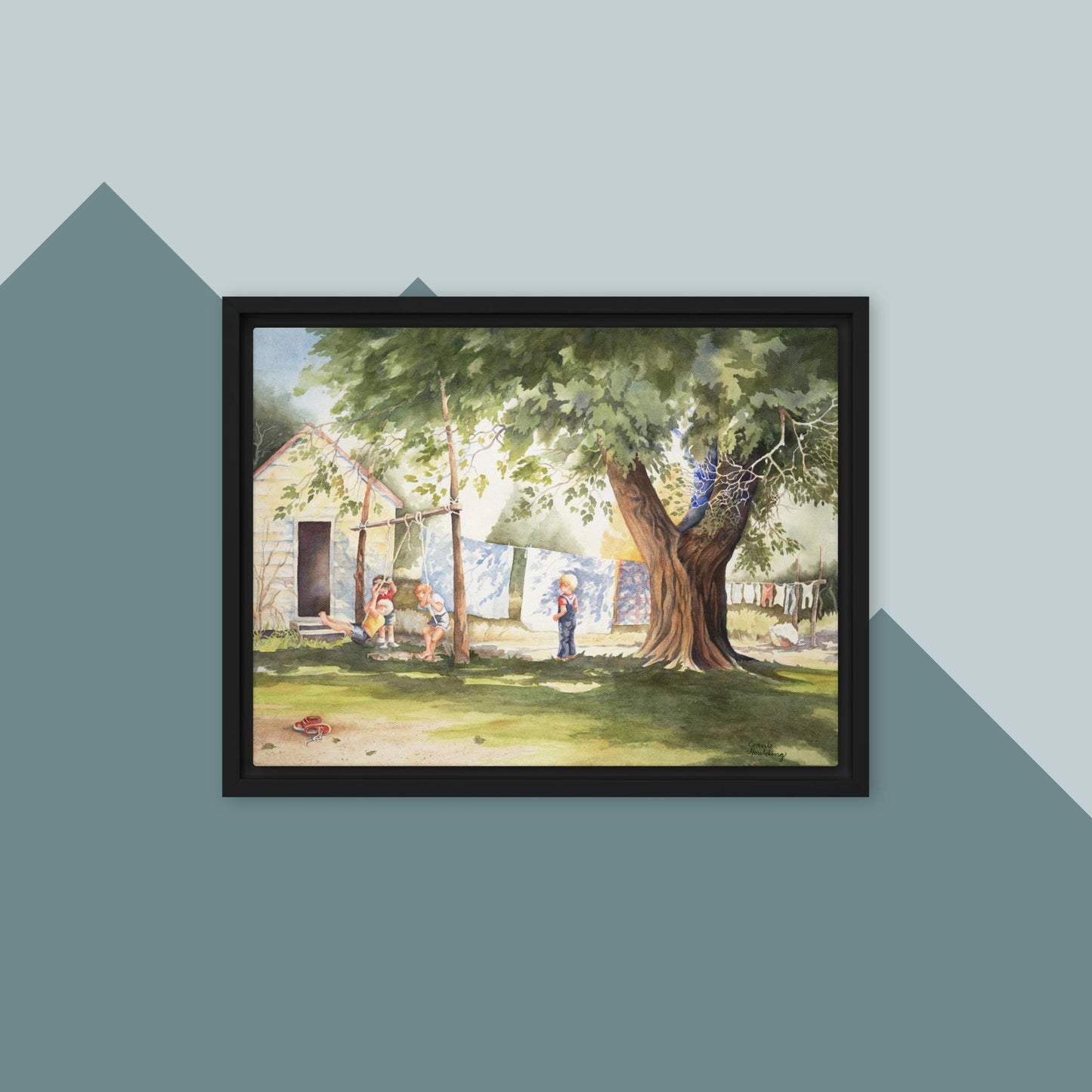 Saturday Chores - Framed canvas