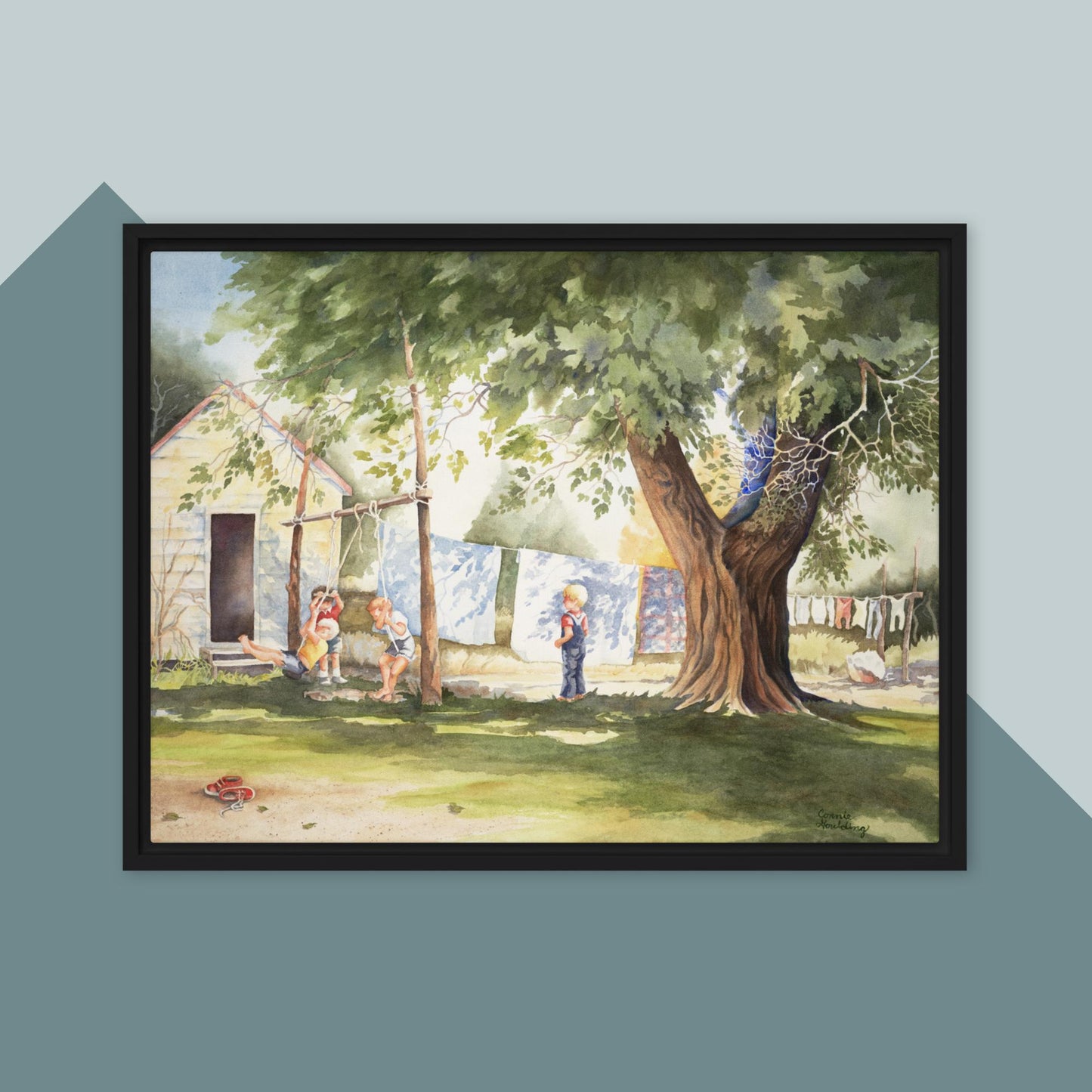 Saturday Chores - Framed canvas