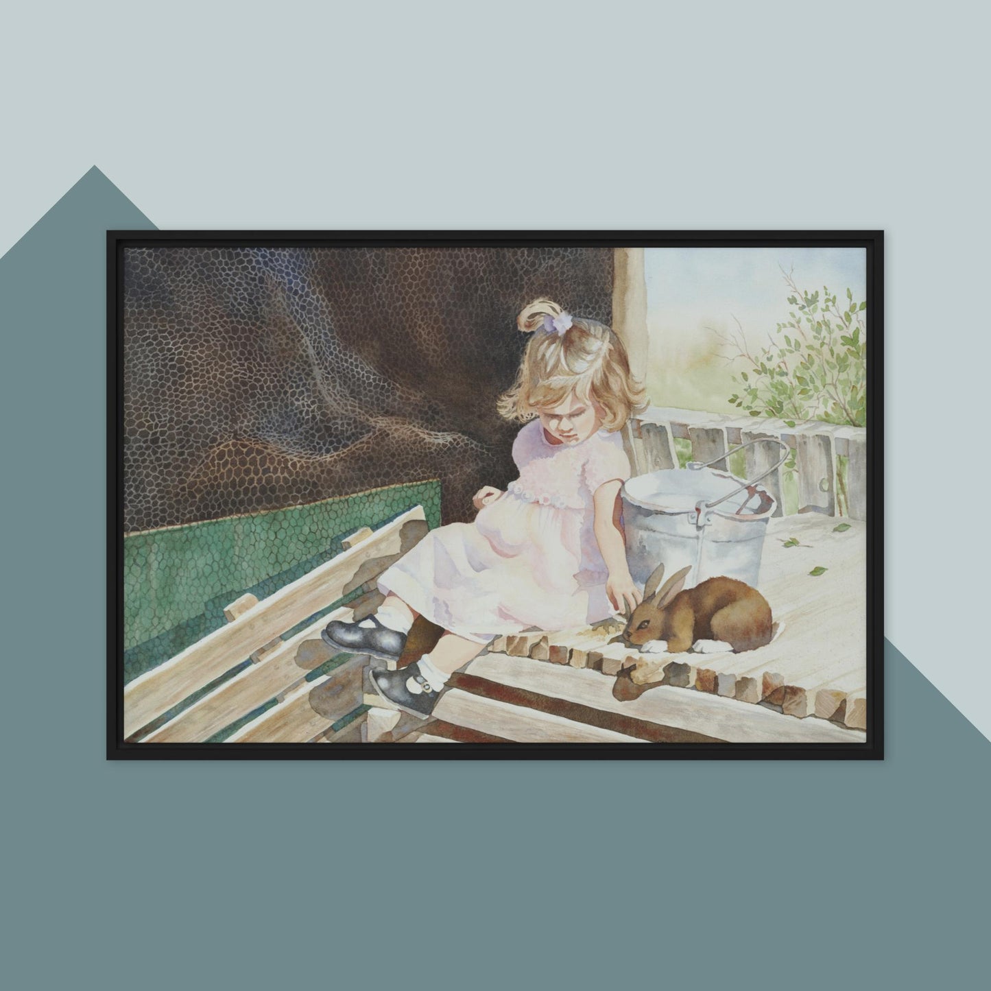 A Girl's Best Friend - Framed canvas