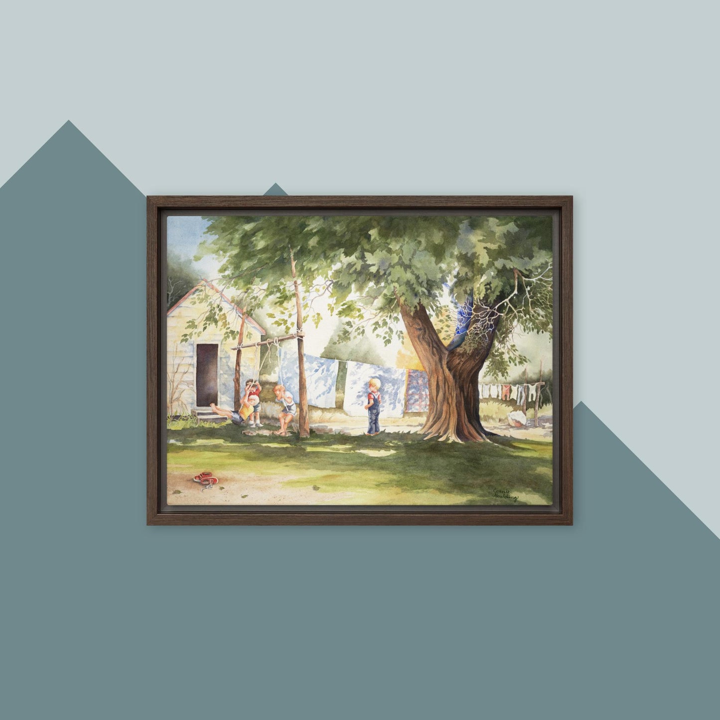 Saturday Chores - Framed canvas