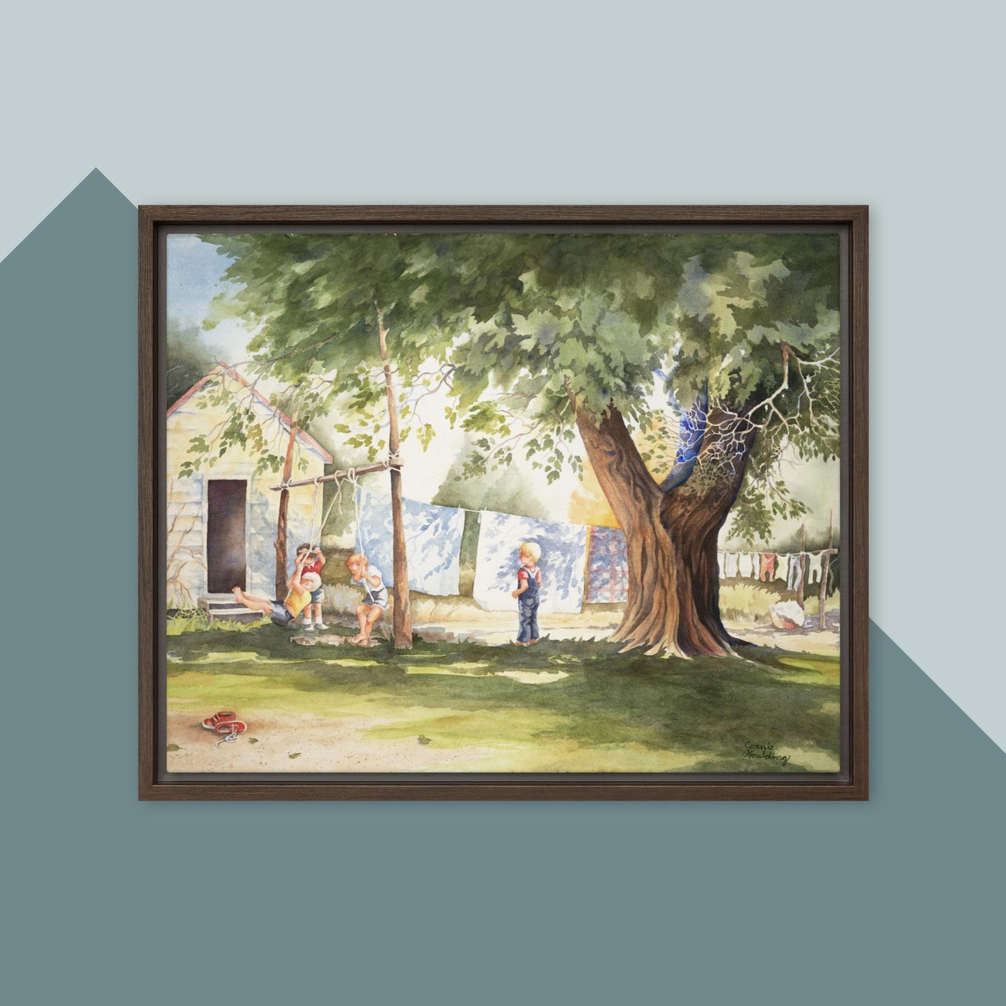 Saturday Chores - Framed canvas