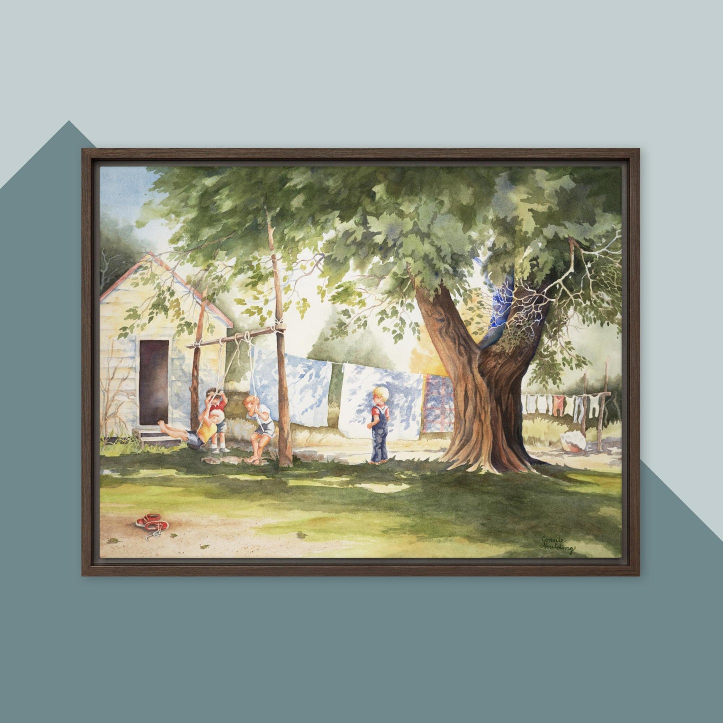 Saturday Chores - Framed canvas