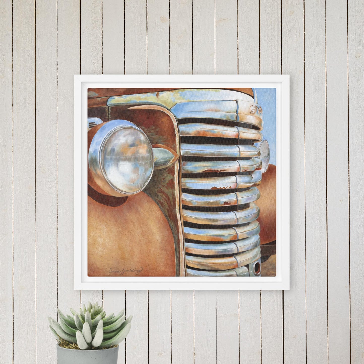 A Rusted Legend - Framed Canvas