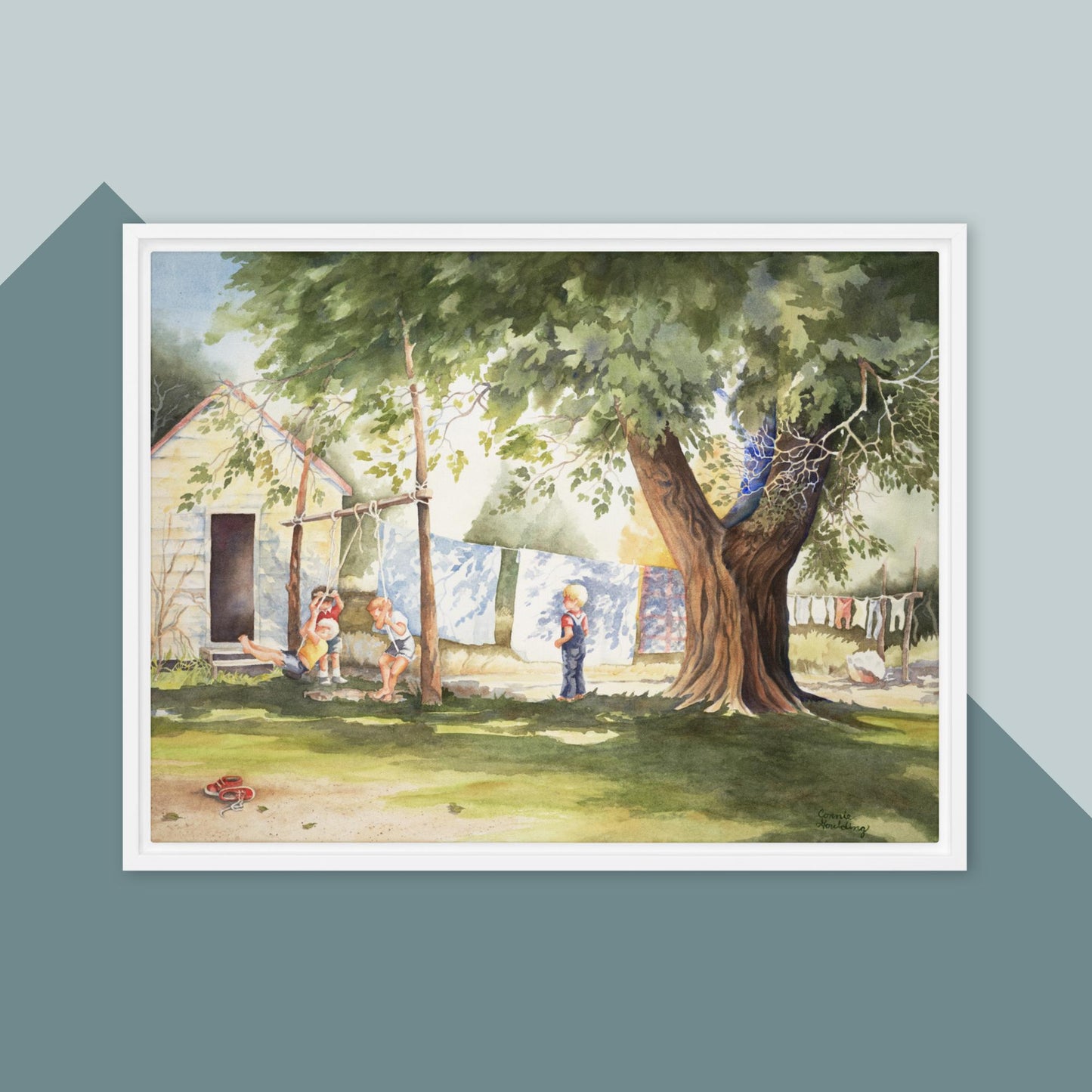 Saturday Chores - Framed canvas