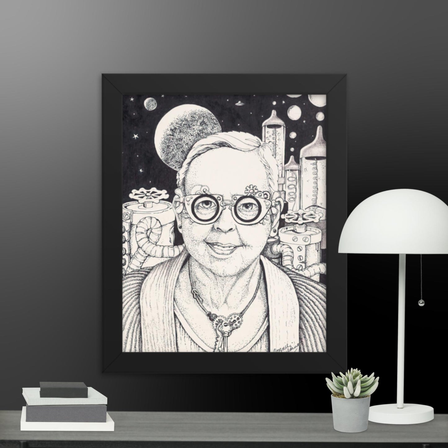Doris's discovery - framed